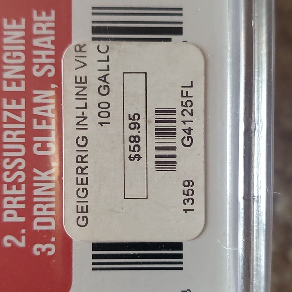 Geigerrig Hydration Pack In-Line Virus Filter G4 125FL Replaceable Filtration - Picture 4 of 4